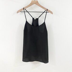 NWOT J.Crew Black Strappy Racerback Tank *sz 0*